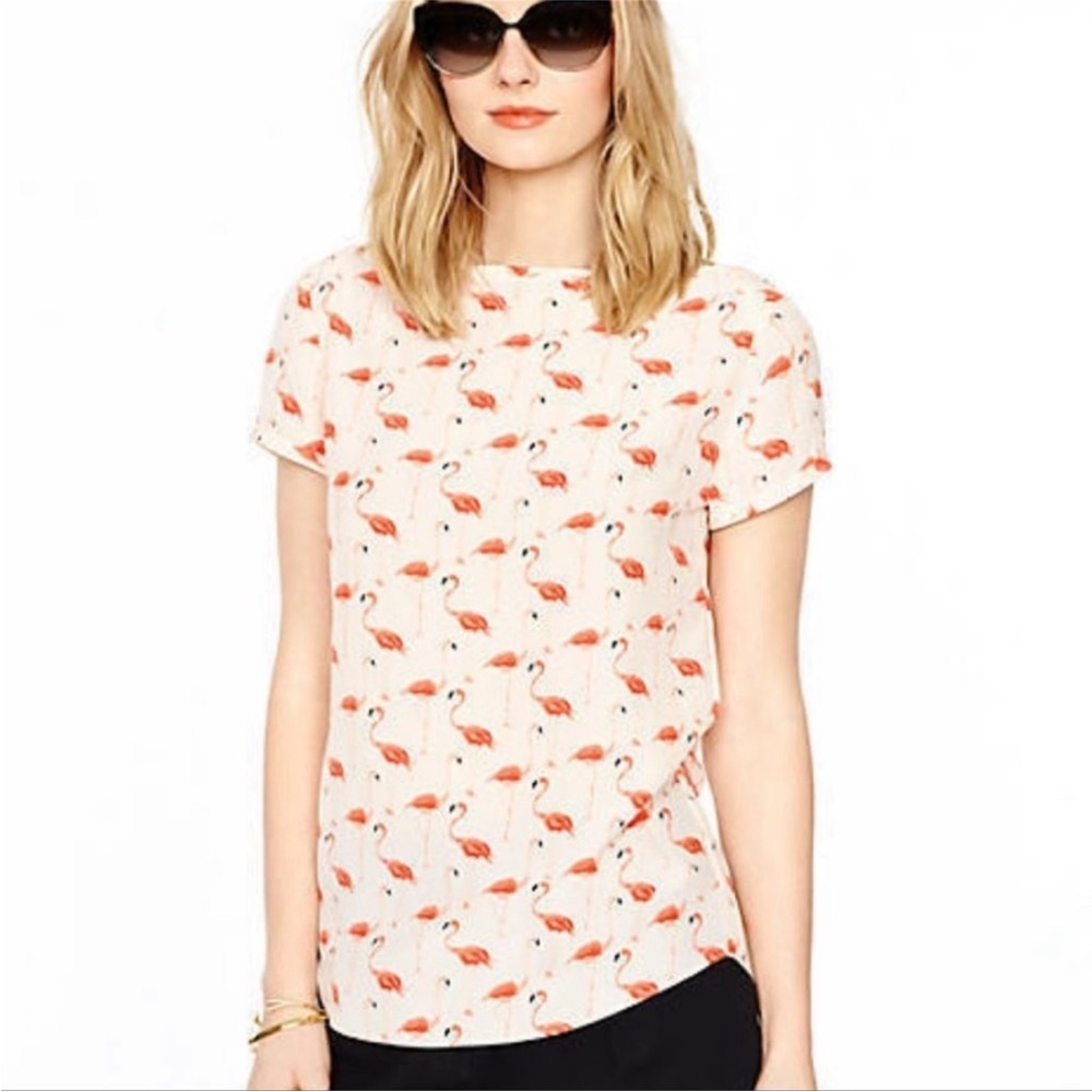 Kate Spade Flamingo Print Top